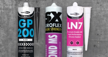 several tubes of silicone sealant