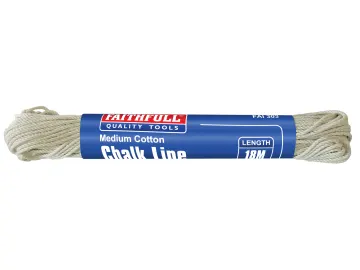 A close-up of a skein of chalk line.