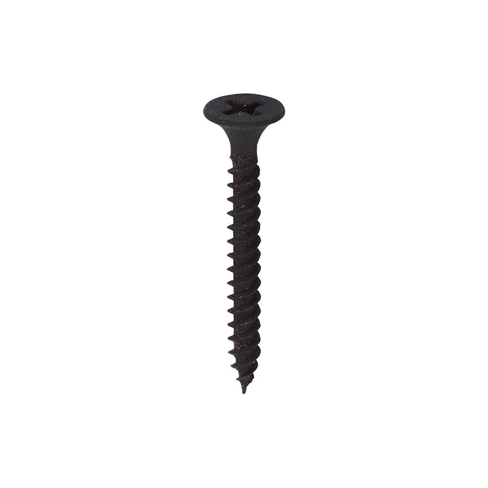 A single grey drywall screw, 3.5 x 32 mm, fine thread with flat Phillips head from the Drywall Screws - Fine Thread - Grey 3.5 x 32 BOX OF 200, isolated on a white background.
