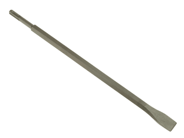 The SDS Plus Chisel Bit 20mm Length 250mm features a narrow shaft and wide, flat tip for efficient material removal with rotary or demolition hammers.