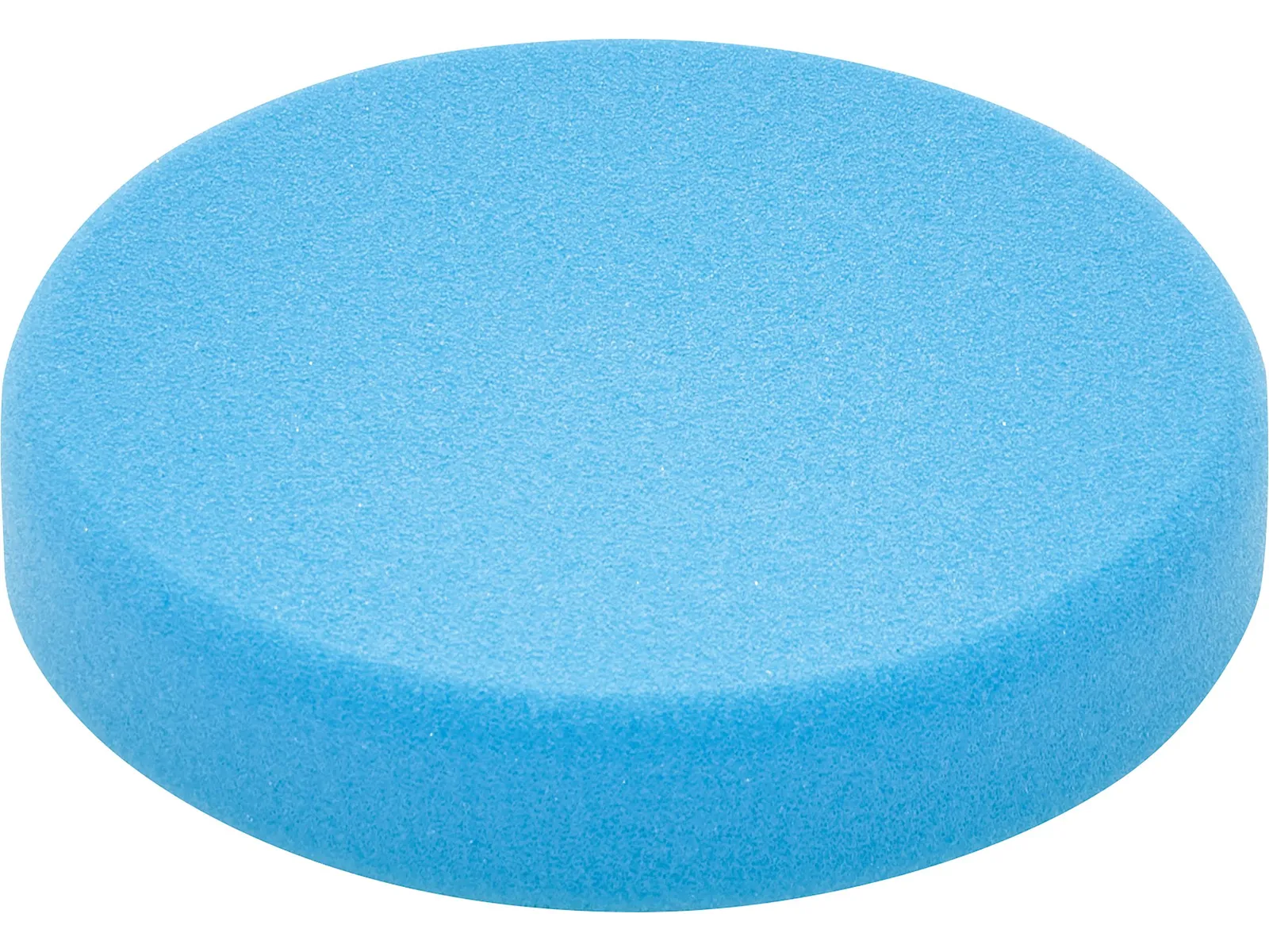A round, flat, blue foam disc is shown against a white background, reminiscent of Festool 10X80 Beech Dominos’ precision.