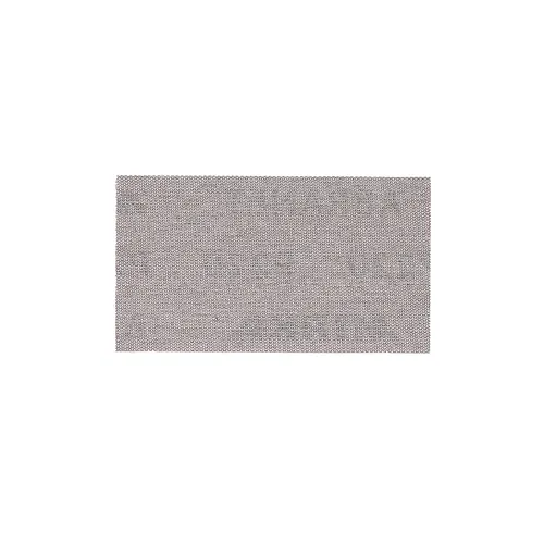 A rectangular Mirka Abranet 70x125mm P150 sanding sheet is centered on a white background, showing its fine silver-gray mesh.
