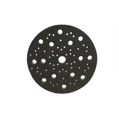 The Mirka Interface Ø 150 mm 67 Holes Grip, Pack of 5, shows black mesh discs with holes on a plain white background.