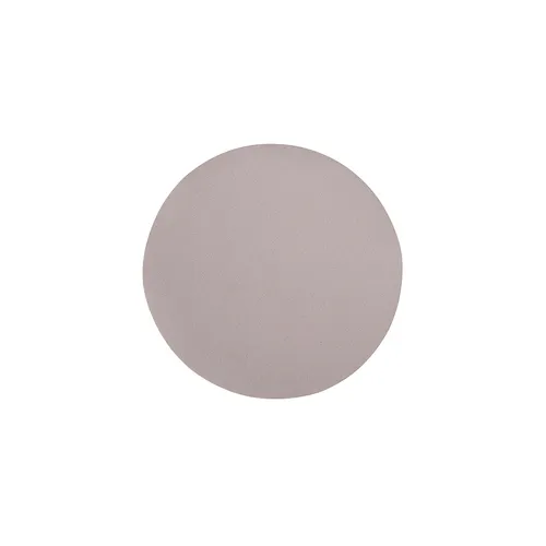 A simple, solid light grey circle centred against a clean white background.