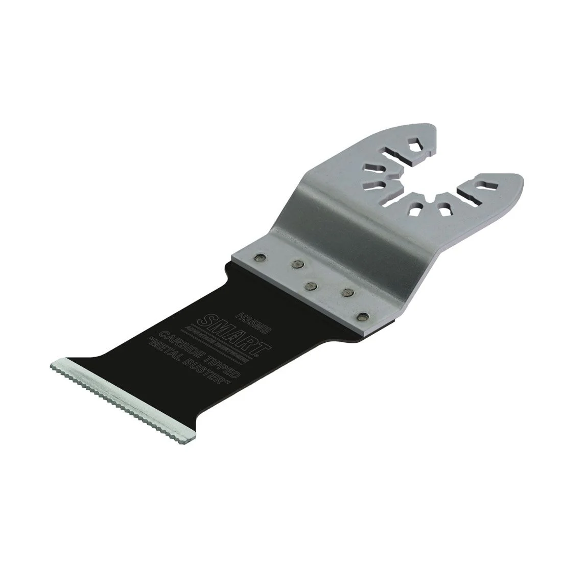 The Smart H35MB1 35mm Carbide Tipped METAL BUSTER blade features a black body, silver connector, serrated edge, and open slot.