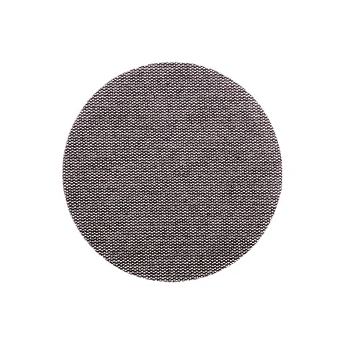 A round, textured grey Mirka Abranet 100x152x152mm Grip disc with a woven mesh pattern, designed for excellent grip, is displayed centred on a white background.