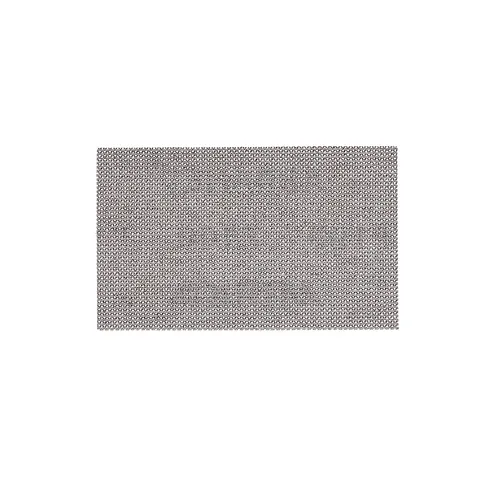A rectangular grey woven fabric swatch with a subtle textured pattern, reminiscent of the advanced materials used in Mirka Abranet 77mm Grip (50pc) sanding discs, is shown against a white background.