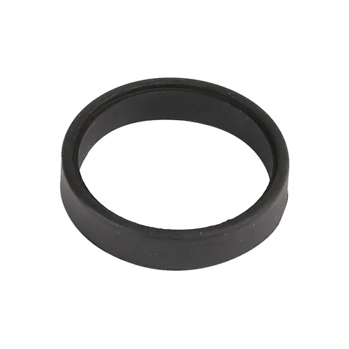 A black rubber ring or gasket displayed on a white background.