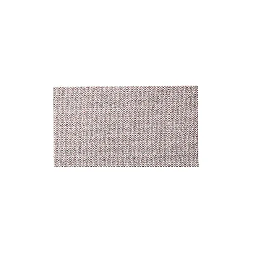 A rectangular swatch of light greyish-pink textured material, resembling the Mirka Abranet ACE 70x125mm Grip Sanding Sheets (50pc), is centred on a white background.
