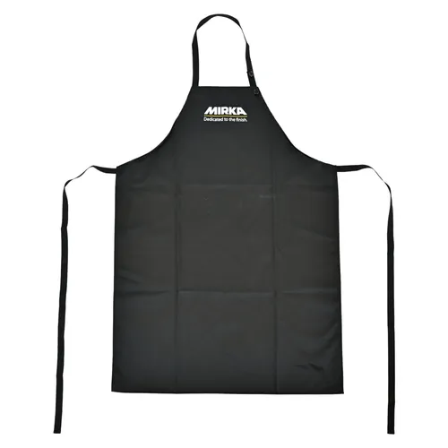 The Mirka Polarshine Apron is a black apron with a neck loop and two waist ties. It is an ideal choice for fans of Mirka Polarshine products.