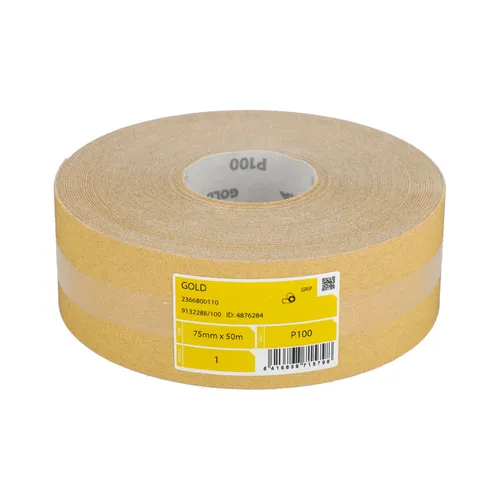 Mirka Gold 75mm x 50m Grip Sandpaper Roll