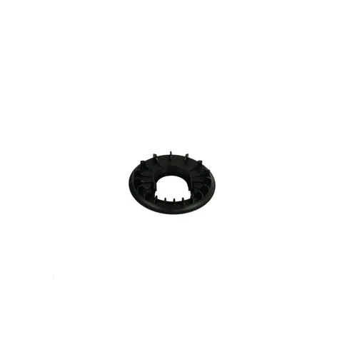 A small, round black plastic component with ridged edges and a hollow centre, resting on a plain white background.