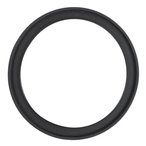 A black rubber O-ring gasket on a white background.