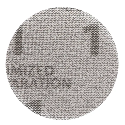 Close-up of the grey, textured surface of an OSP-1 Paint Removal Disc 77mm. The image captures details characteristic of this paint removal tool.