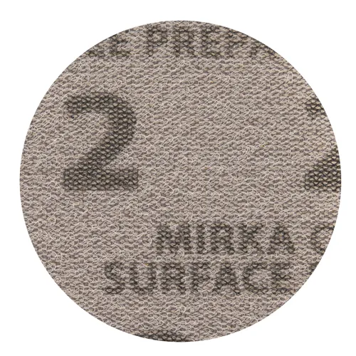 Close-up of grey textured sandpaper showcasing the OSP-1 Paint Removal Disc 77mm, 50/Pack.