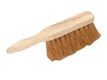 The Faithfull Broom Soft Coco 900mm (36in) + Handle & Stay, featuring a wooden handle and dense brown bristles made from natural Soft Coco fibres, is shown on a white background.