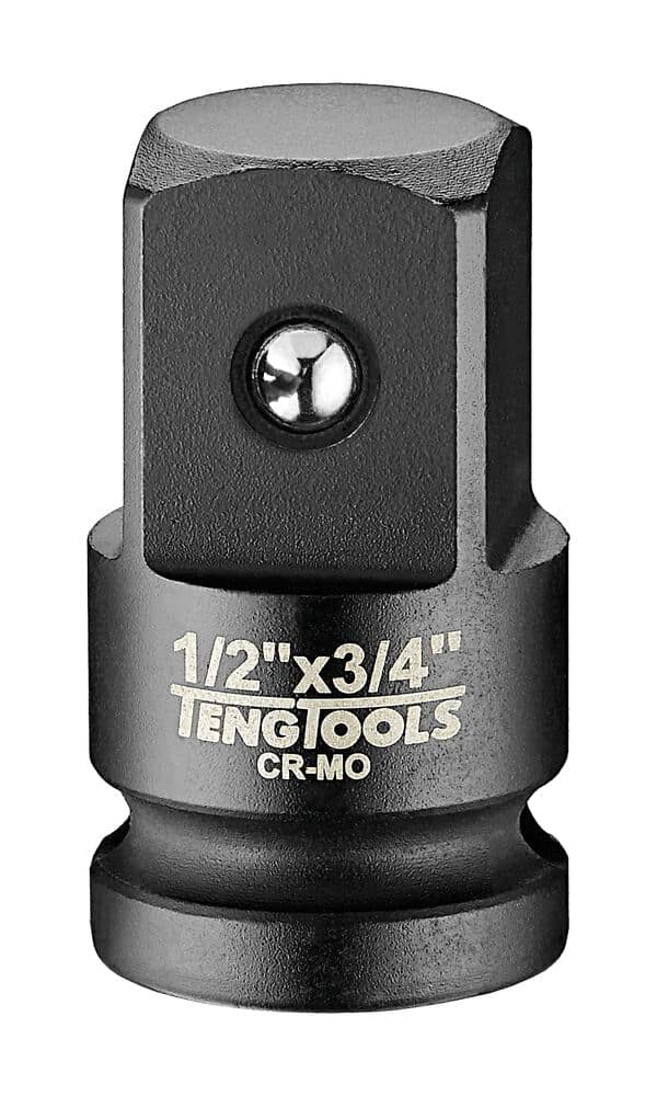 Black 1/2-inch to 3/4-inch drive socket adaptor.