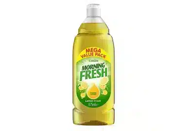 Bottle of Morning Fresh lemon-scented washing-up liquid.