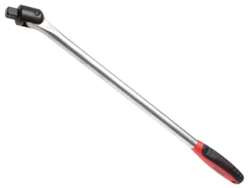 A Teng 1200FRP 1/2″ Quick Release Reversible Ratchet featuring a long breaker bar, a pivoting 1/2 inch square drive head, and a red and black handle.